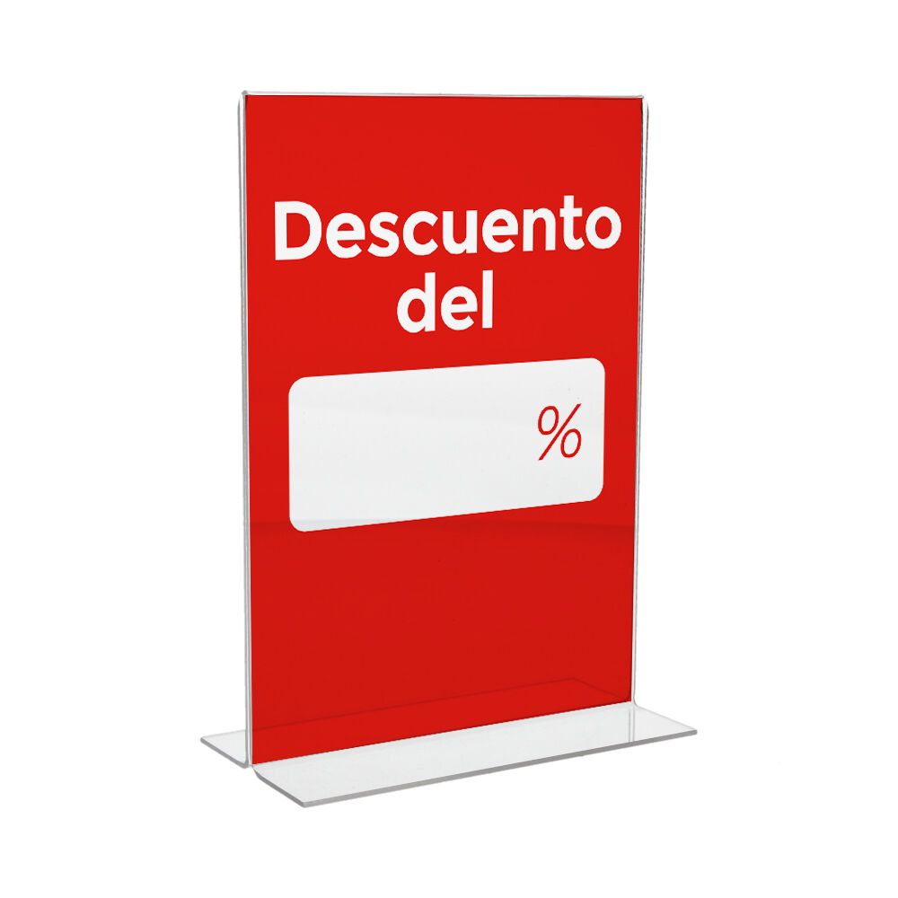 SOPORTE CARTEL A5 DE METACRILATO TRANSPARENTE GROSOR 2 mm, 148 x 210 mm gallery 2