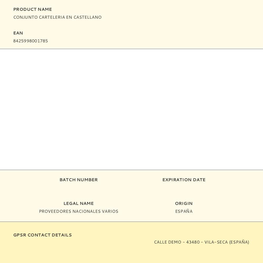 CONJUNTO CARTELERIA EN CASTELLANO gallery 4