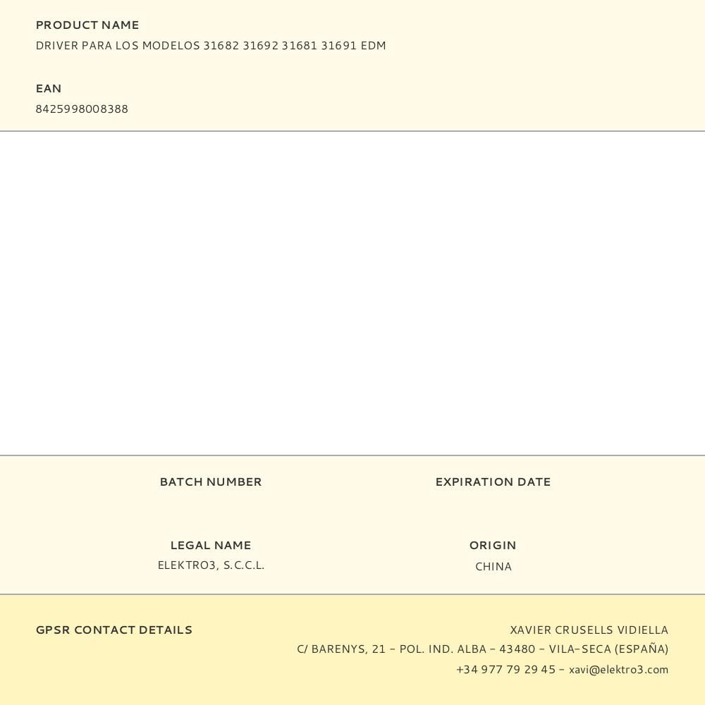 DRIVER PARA LOS MODELOS 31682 31692 31681 31691 EDM gallery 0