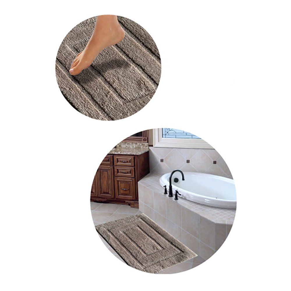 ALFOMBRA DE BAÑO ESCULPIDA ANTIDESLIZANTE, COLORES SURTIDOS, 40 x 60 cm gallery 0