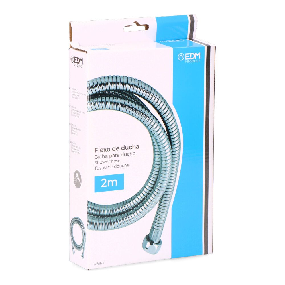 FLEXO DE DUCHA DE ACERO INOXIDABLE CROMO 2 m gallery 0