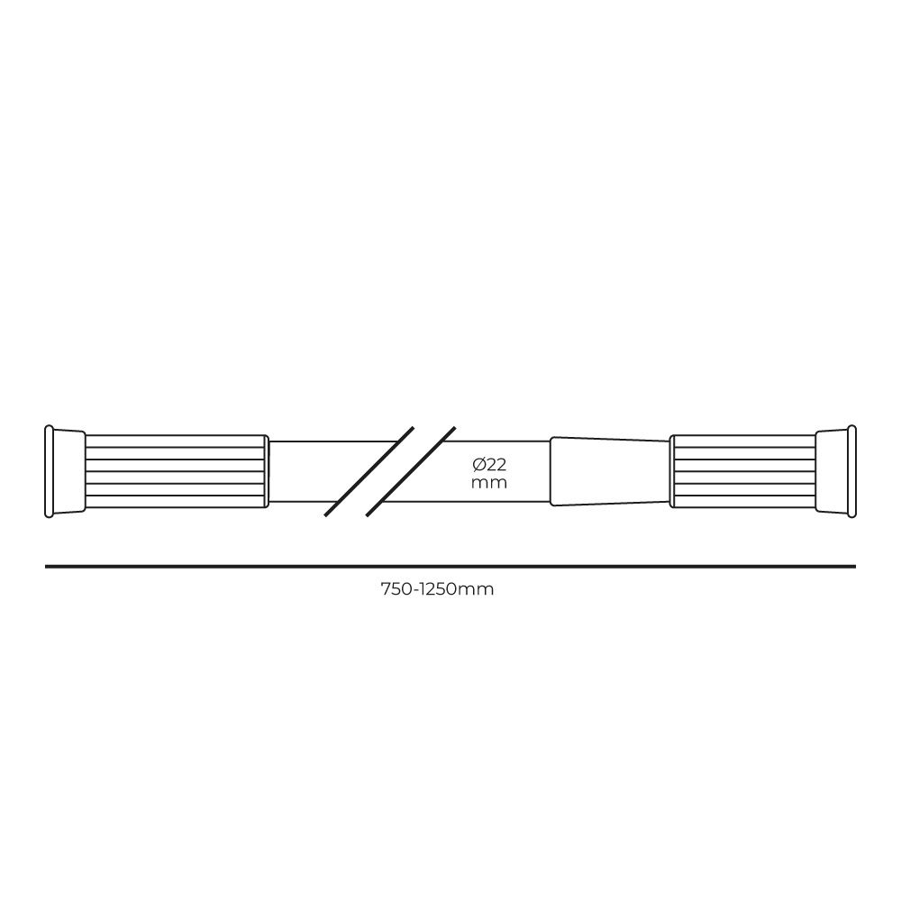 BARRA DE CORTINA BLANCA, 75 x 125 cm gallery 1
