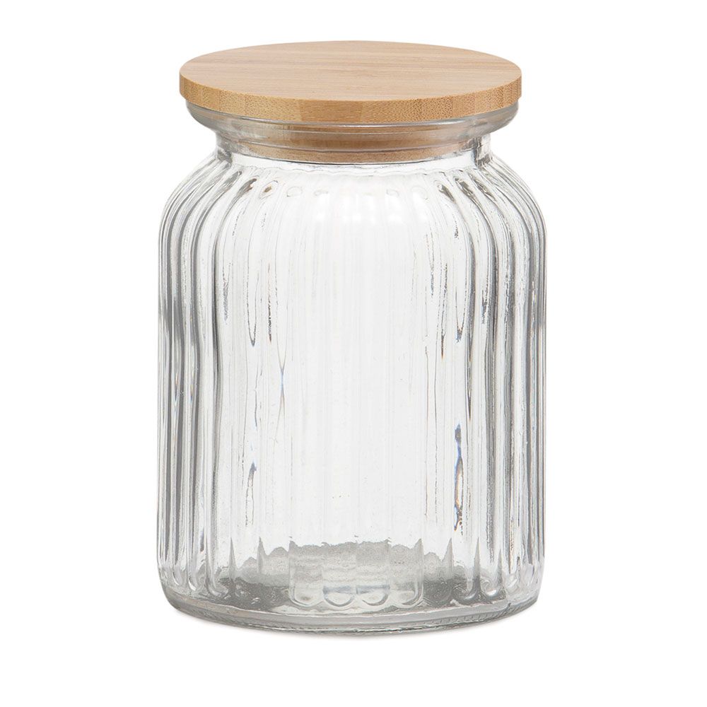 BOTE DE COCINA DE VIDRIO + BAMBÚ 1000 ml gallery 0