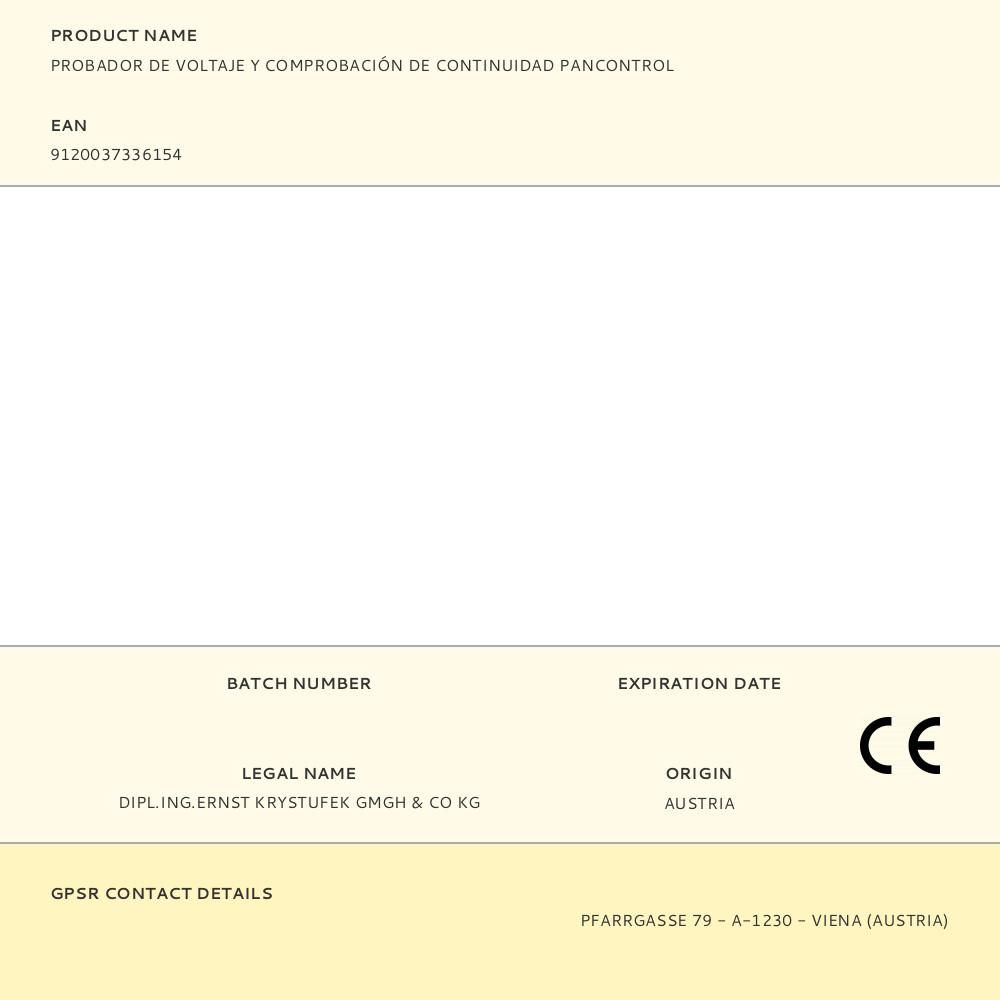 PROBADOR DE VOLTAJE Y COMPROBACIÓN DE CONTINUIDAD PANCONTROL gallery 9