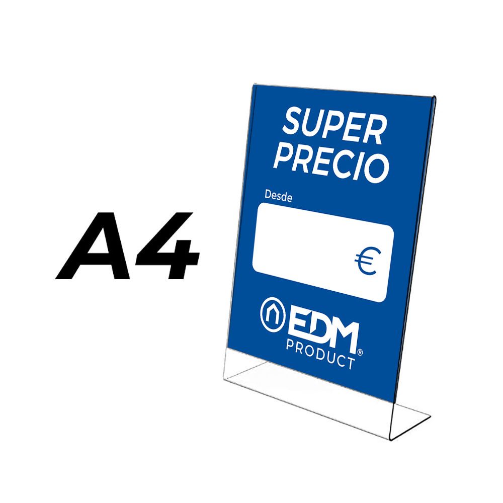 EXPOSITOR METACRILATO 3mm INCLINADO A4 (21x29,7cm) gallery 0