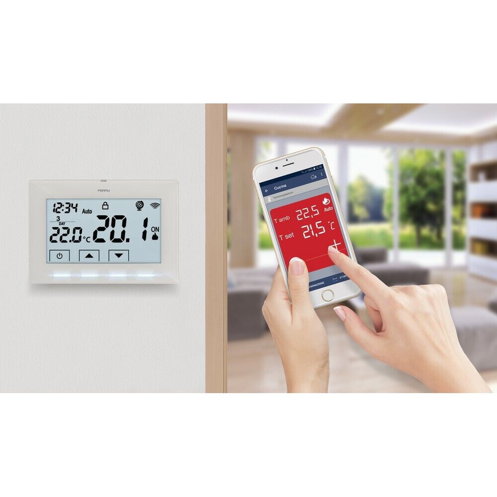 CRONOTERMOSTATO WIFI 230 V BLANCO gallery 0