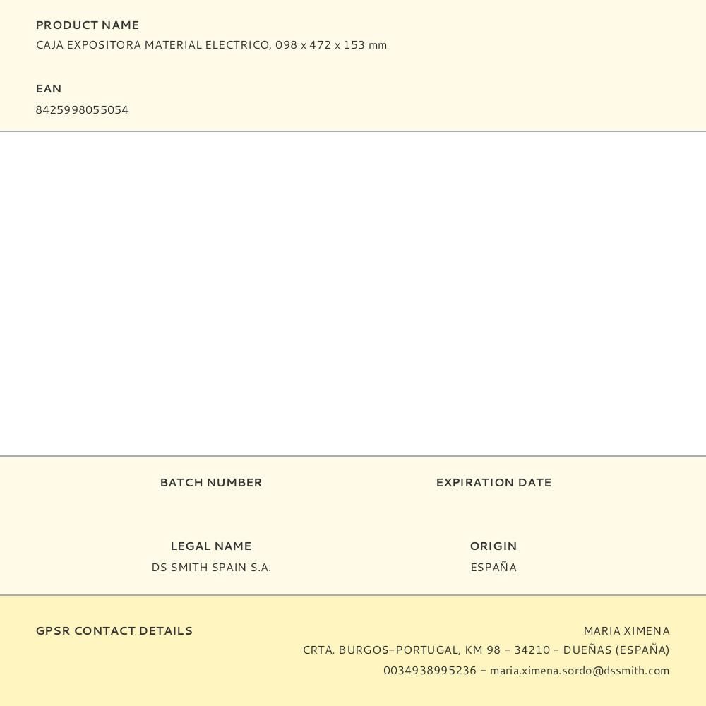 CAJA EXPOSITORA MATERIAL ELECTRICO, 098 x 472 x 153 mm gallery 4