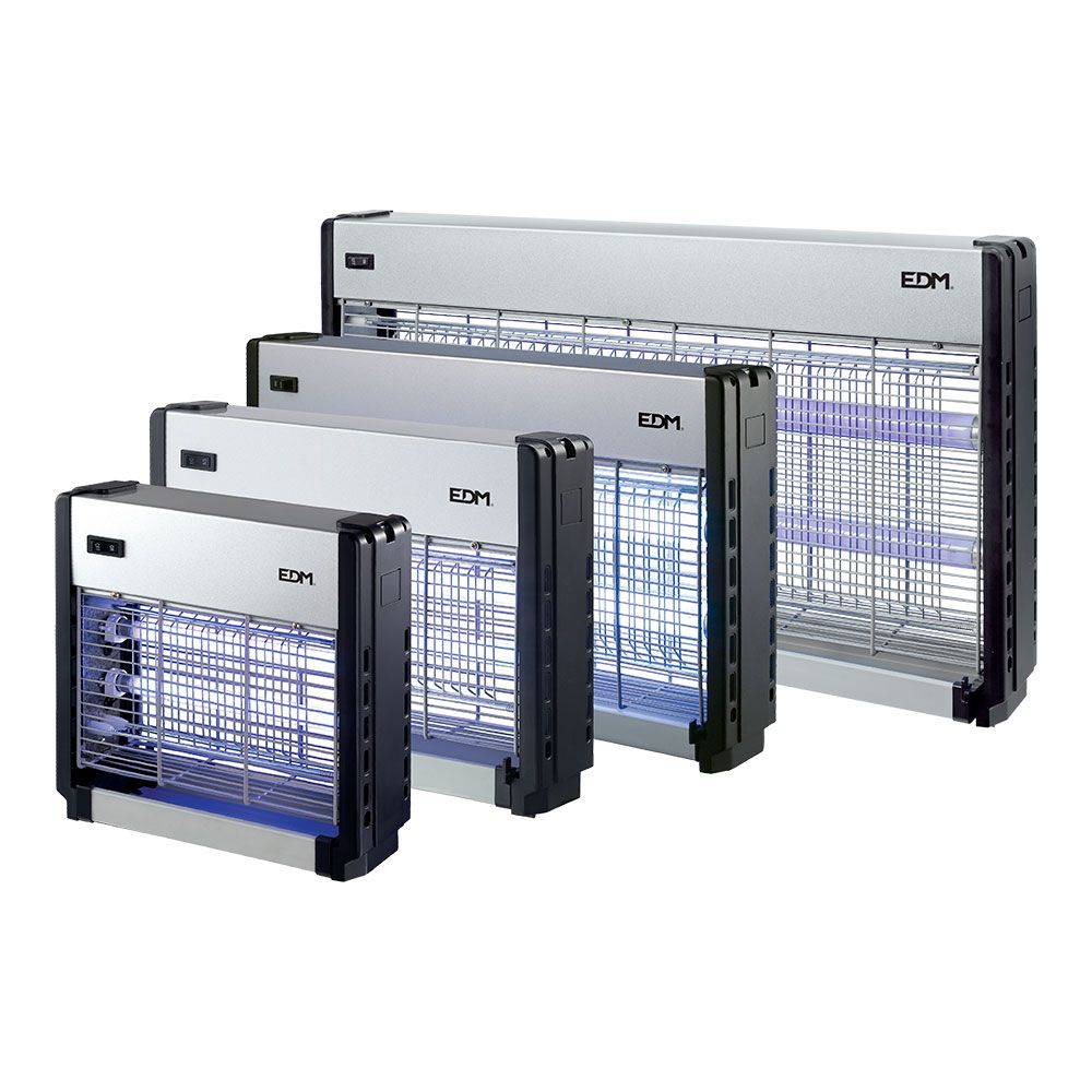 MATA INSECTOS PROFESIONAL ELÉCTRICO, CROMO/NEGRO, 2 x 20W - 150 m² - 63,5 x 9 x 36 cm gallery 0