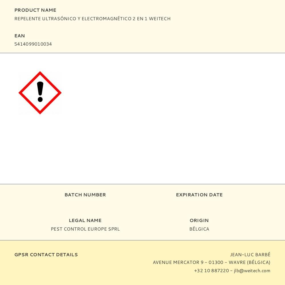 REPELENTE DE PLAGAS ULTRASÓNICO Y ELECTROMAGNÉTICO PARA USO INTERIOR gallery 2