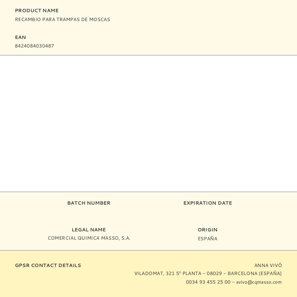 RECAMBIO MINITRAP XL Y TRAMPA PARA MOSCAS BOTE, 15 g gallery 1