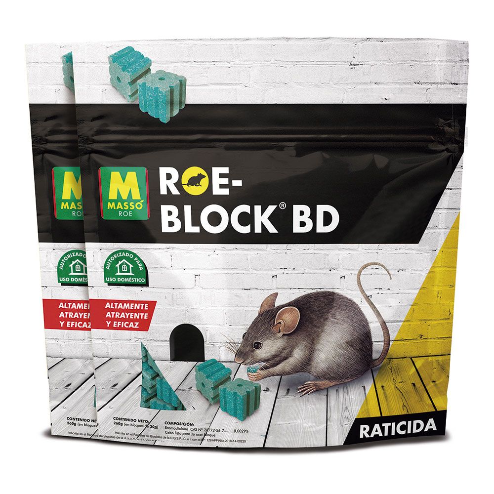 RATICIDA ROE-BLOCK 260 g + 260 g