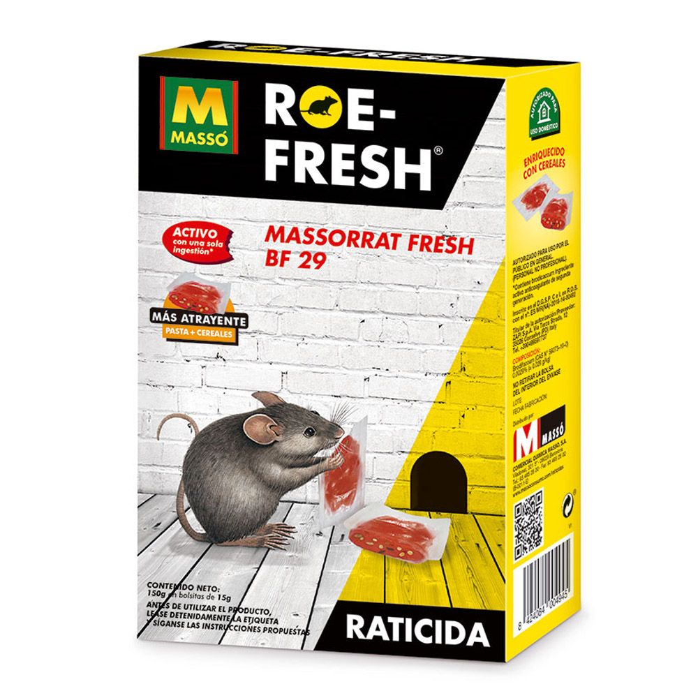 CEBO RODENTICIDA ROE-FRESH CAJA 150 g