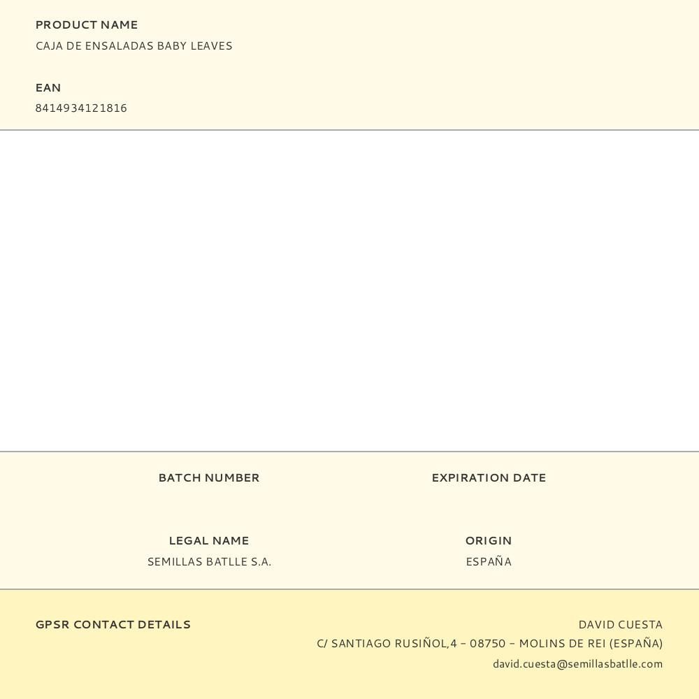 CAJA DE ENSALADAS BABY LEAVES gallery 0