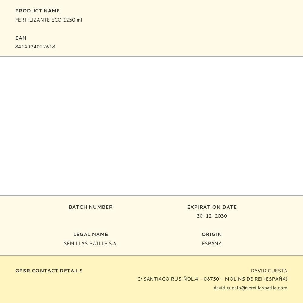 FERTILIZANTE ECO 1250 ml gallery 0