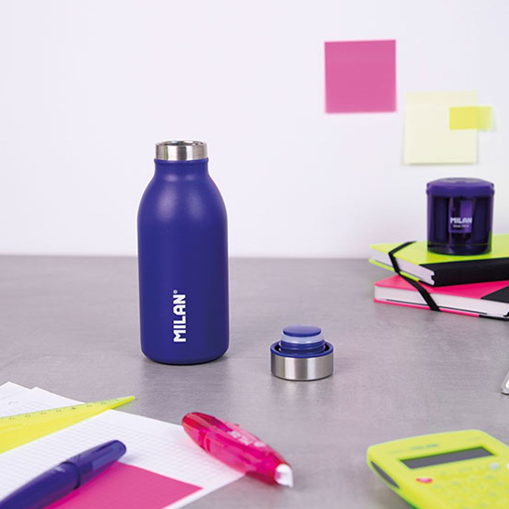BOTELLA ISOTÉRMICA DE ACERO INOXIDABLE 304 SERIE ACID AZUL MARINO 354 ml gallery 1