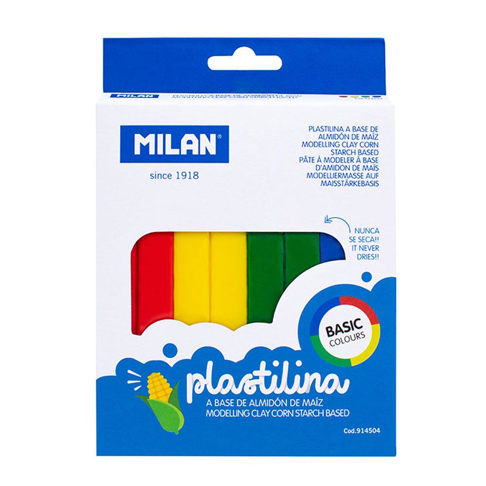 PLASTILINA DE COLORES 330 g COLORES SURTIDOS, 4 uds
