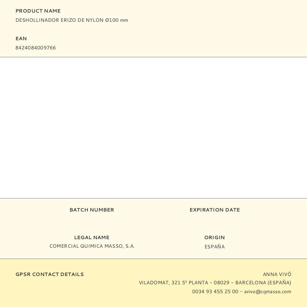 DESHOLLINADOR ERIZO DE NYLON Ø100 mm gallery 0