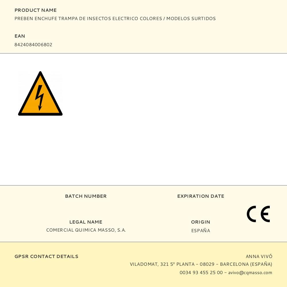 ENCHUFE TRAMPA DE INSECTOS, COLORES SURTIDOS gallery 0