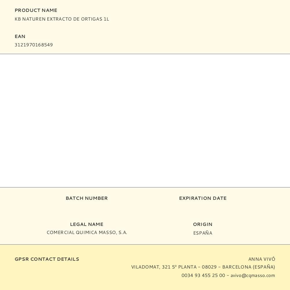 KB NATUREN EXTRACTO DE ORTIGAS 1 L gallery 0