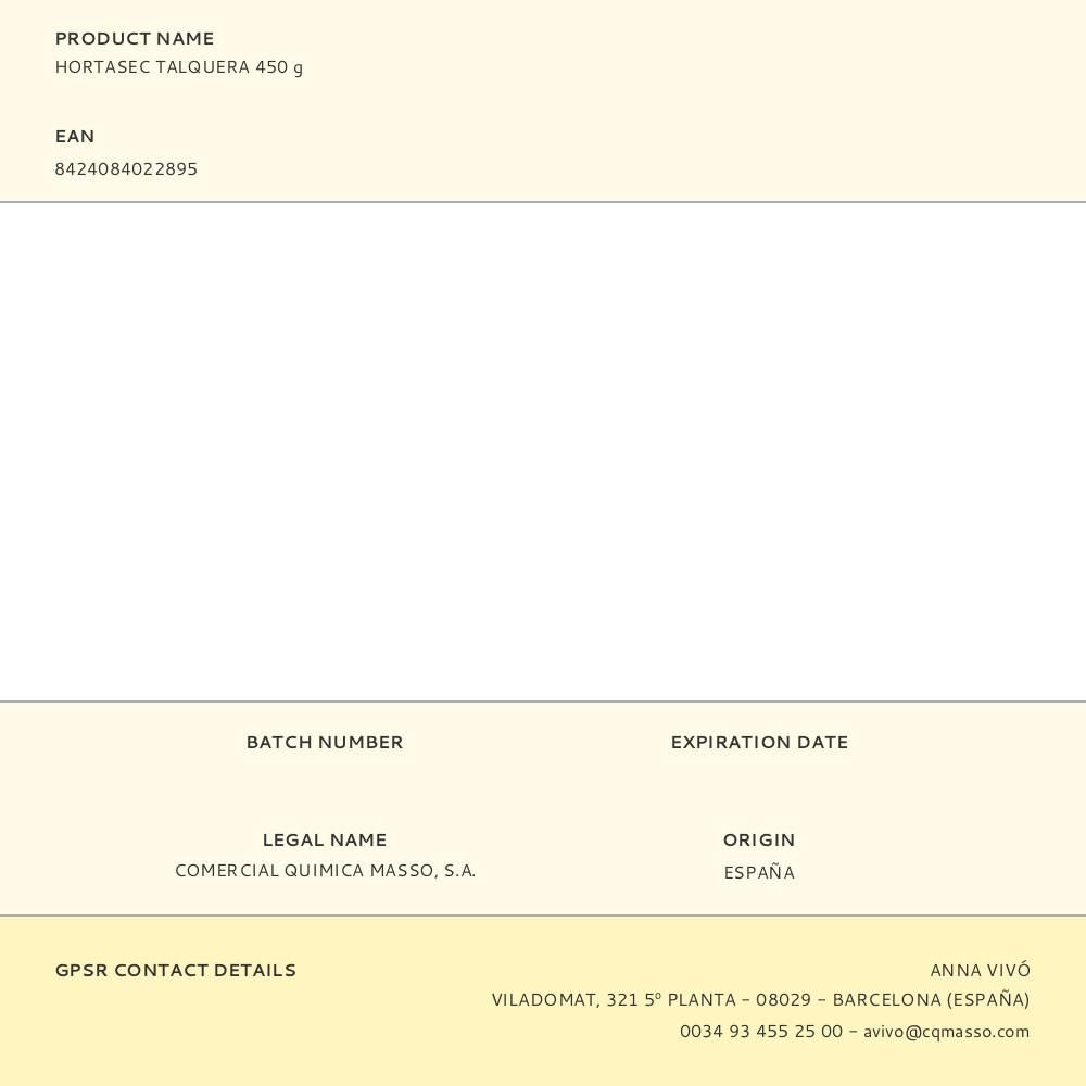 HORTASEC TALQUERA 450 g gallery 0