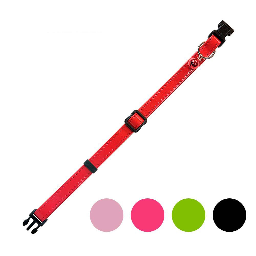 COLLAR PARA GATO MAC LEATHER CHAROL COLORES SURTIDOS