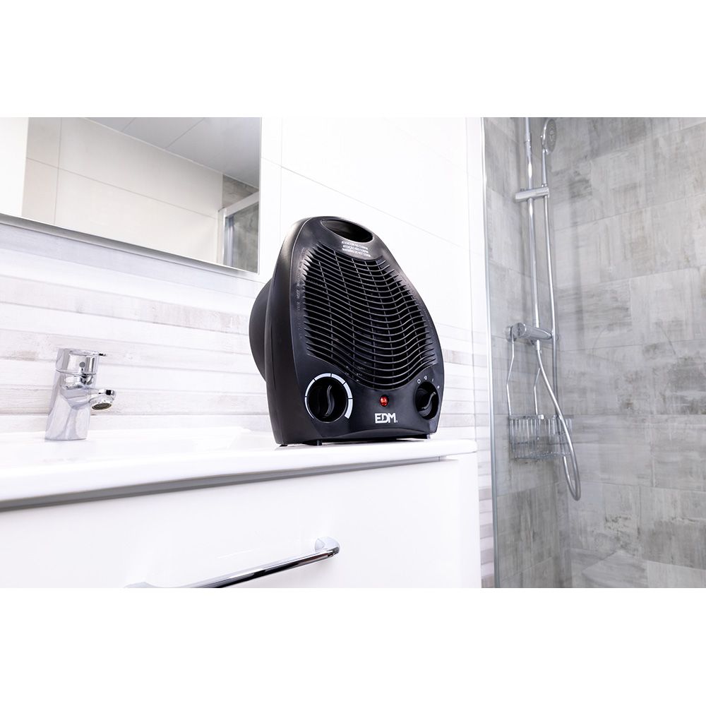 CALEFACTOR COMPACTO 1000 - 2000 W NEGRO gallery 3