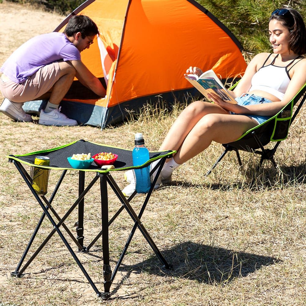 MESA DE CAMPING PLEGABLE TEXTIL CON FUNDA CAFOLBY gallery 4