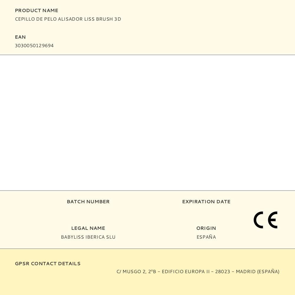 CEPILLO DE PELO ALISADOR LISS BRUSH 3D gallery 0