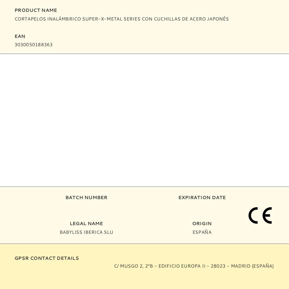 CORTAPELOS INALÁMBRICO SUPER-X-METAL SERIES CON CUCHILLAS DE ACERO JAPONÉS gallery 6