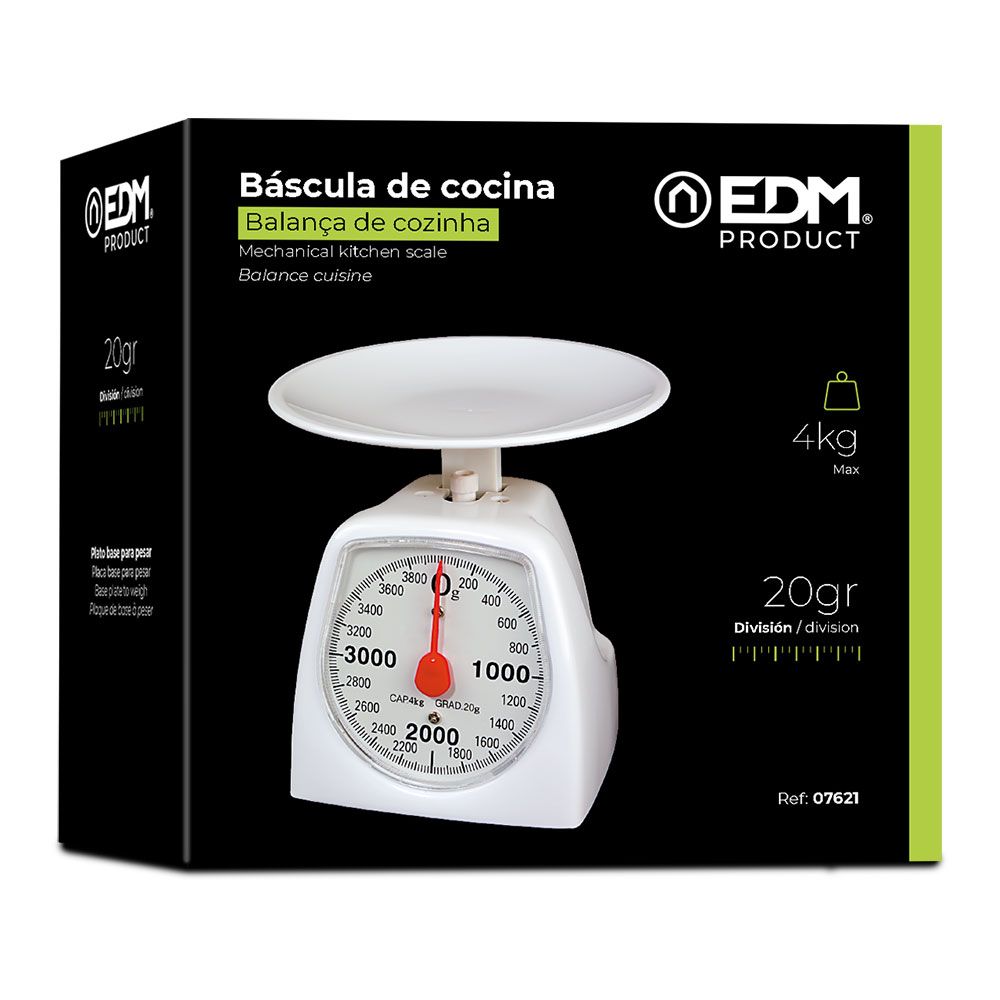 BÁSCULA ANALÓGICA DE COCINA, MÁX. 4 kg, Ø16,5 x 17 cm gallery 0