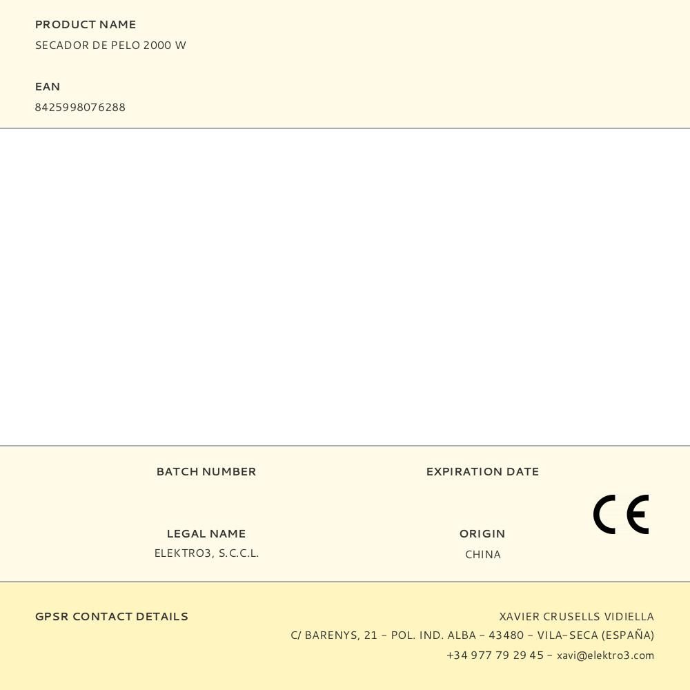 SECADOR DE PELO 2000 W gallery 1