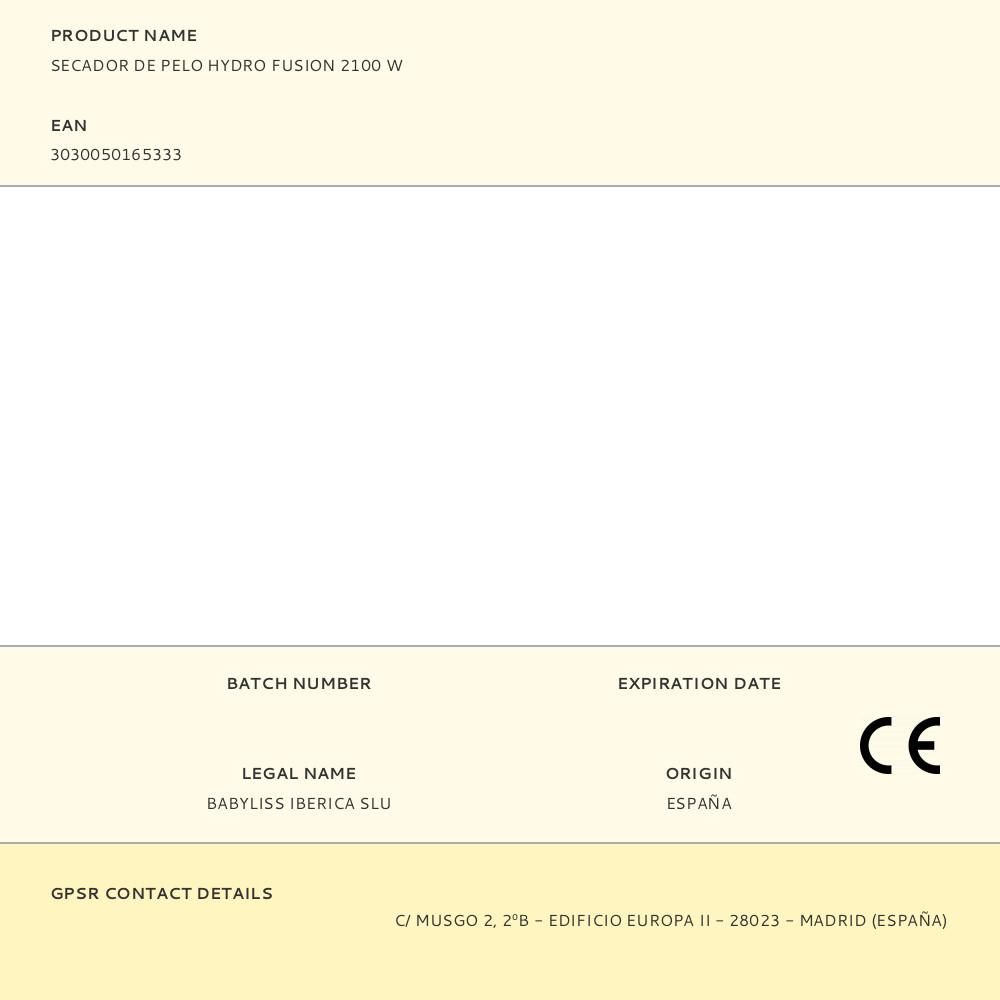 SECADOR DE PELO HYDRO FUSION 2100 W AZUL gallery 3