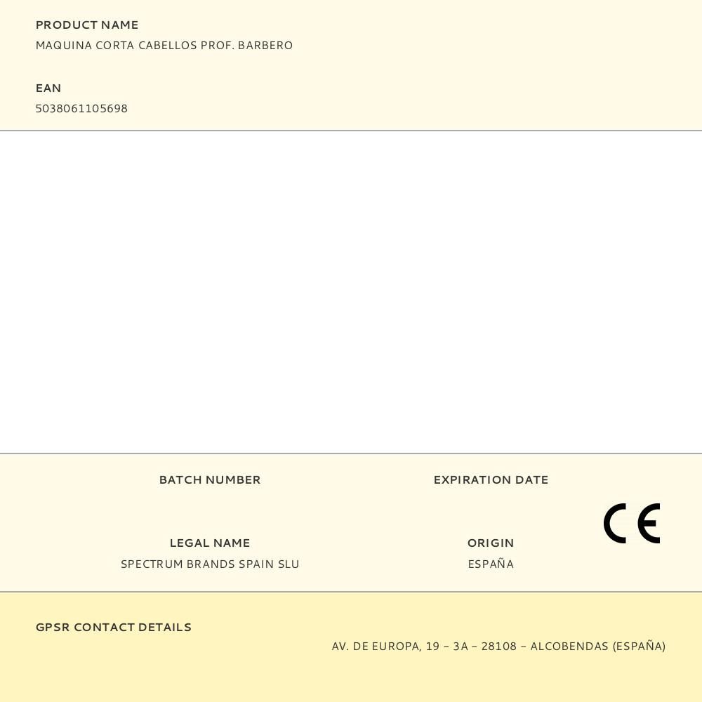 MAQUINA CORTA CABELLOS PROFESIONAL BARBERO gallery 3