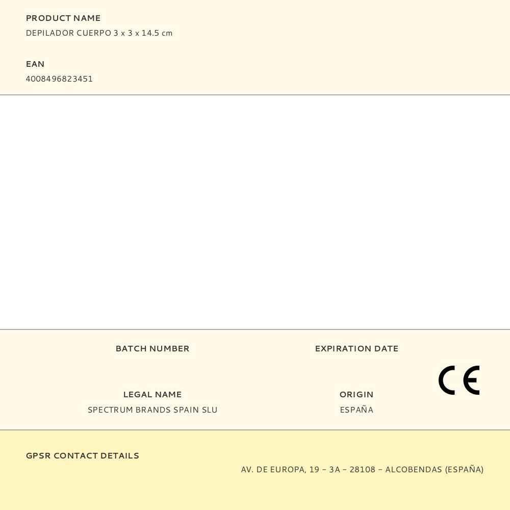 DEPILADORA CORPORAL 3 x 3 x 14,5 cm gallery 3