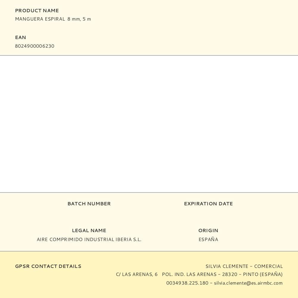 MANGUERA ESPIRAL 8 mm, 5 m gallery 0