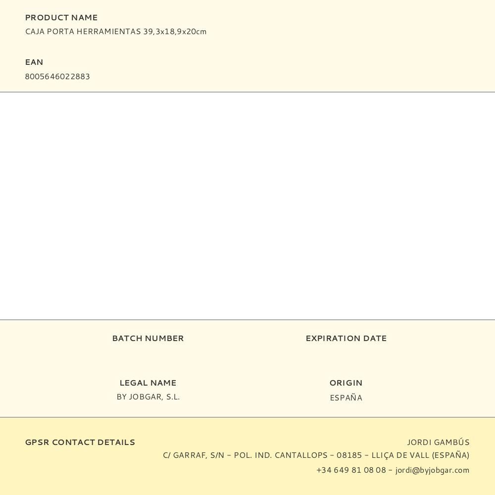 CAJA DE HERRAMIENTAS 39,3 x 18,9 x 20 cm gallery 1