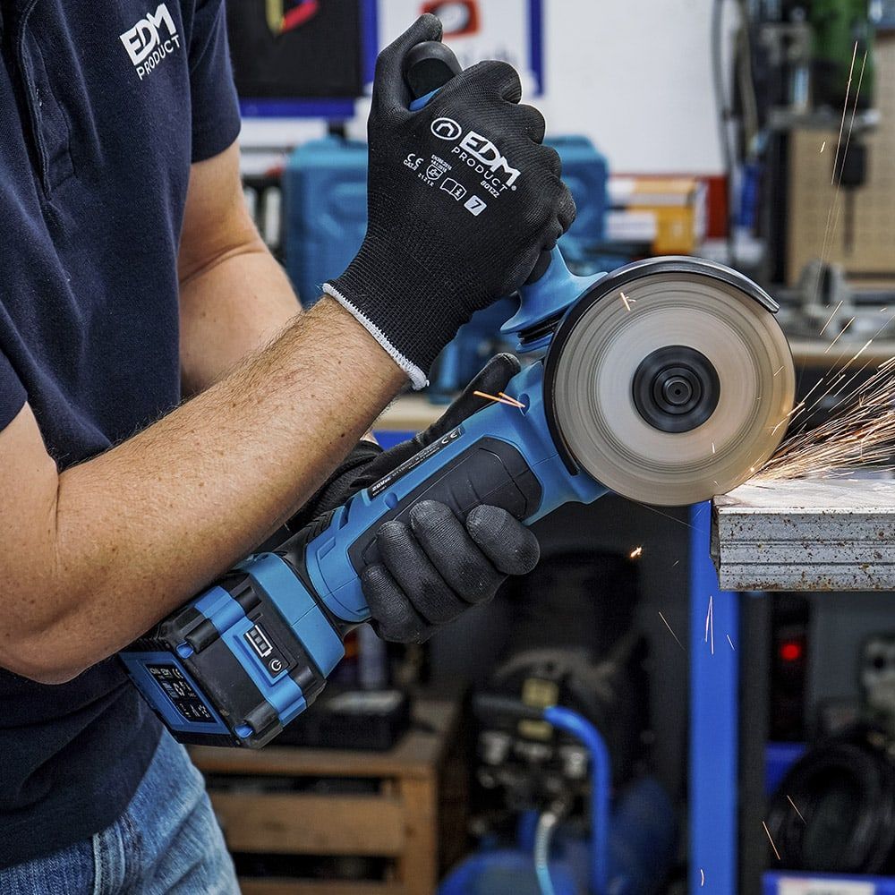 KIT AMOLADORA ANGULAR 20 V Ø115 mm CON 1 BATERIA 4.0Ah Y CARGADOR 08772 28,9 x 27 cm gallery 5