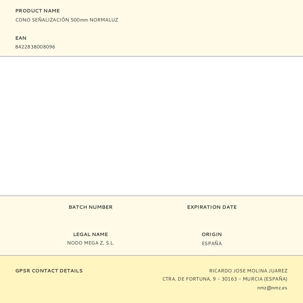 CONO SEÑALIZACIÓN 500mm NORMALUZ gallery 0