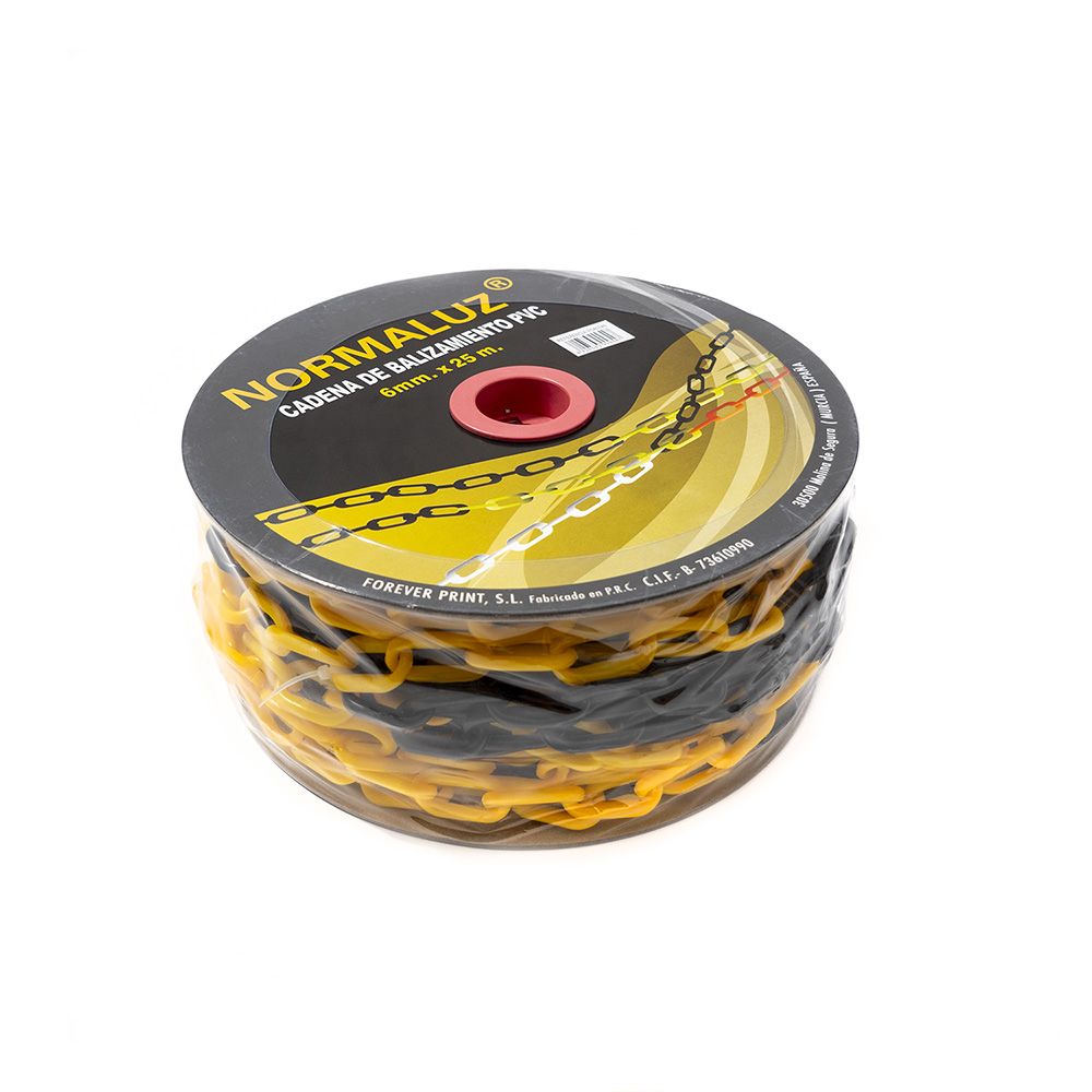 CADENA PLASTICO AMARILLA Y NEGRA, 25M gallery 2
