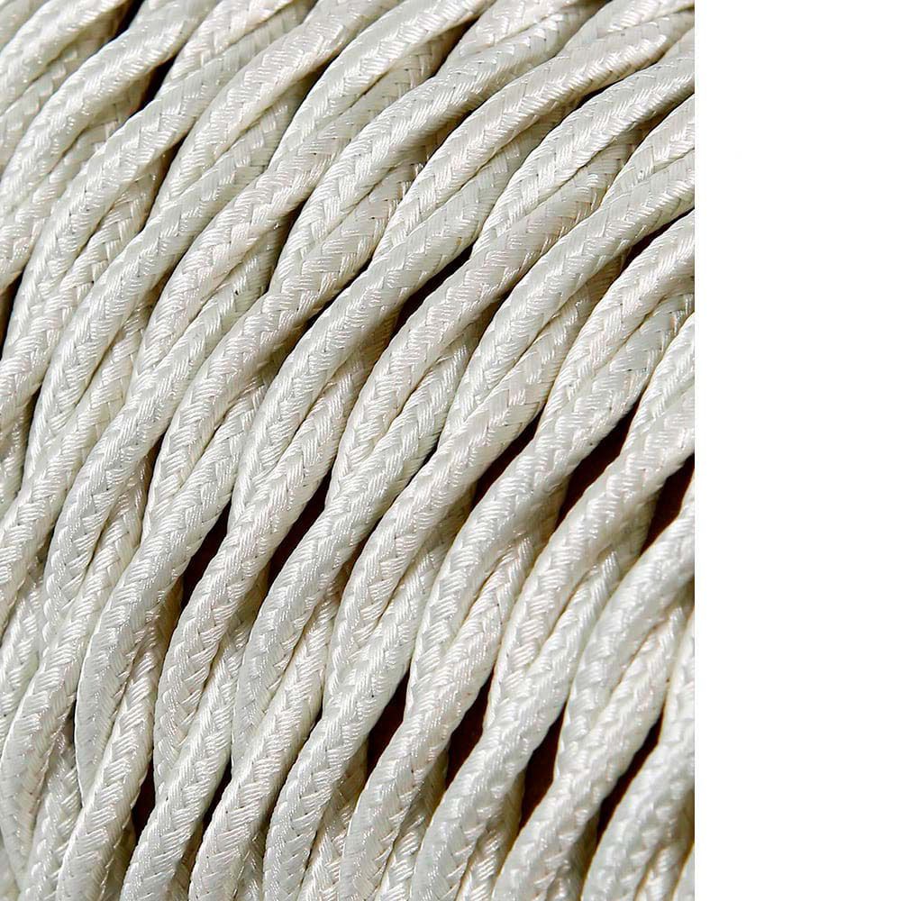 CARRETE CABLE TEXTIL TRENZADO H03VV-F 2 x 0,75 mm² ALGODÓN, 25 m