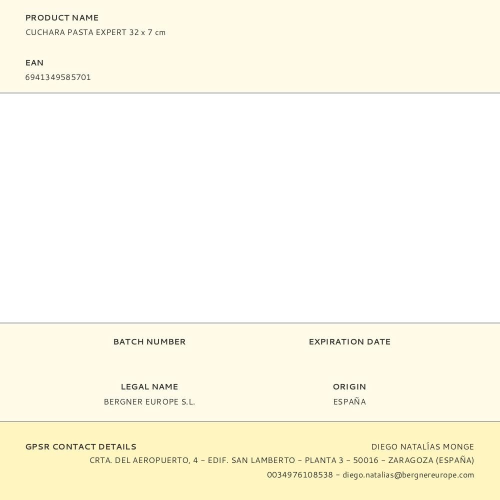 CUCHARA PASTA EXPERT 32 x 7 cm gallery 0