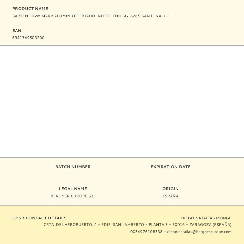 SARTÉN DE ALUMINIO FORJADO INDUCCIÓN TOLEDO Ø20 cm gallery 4