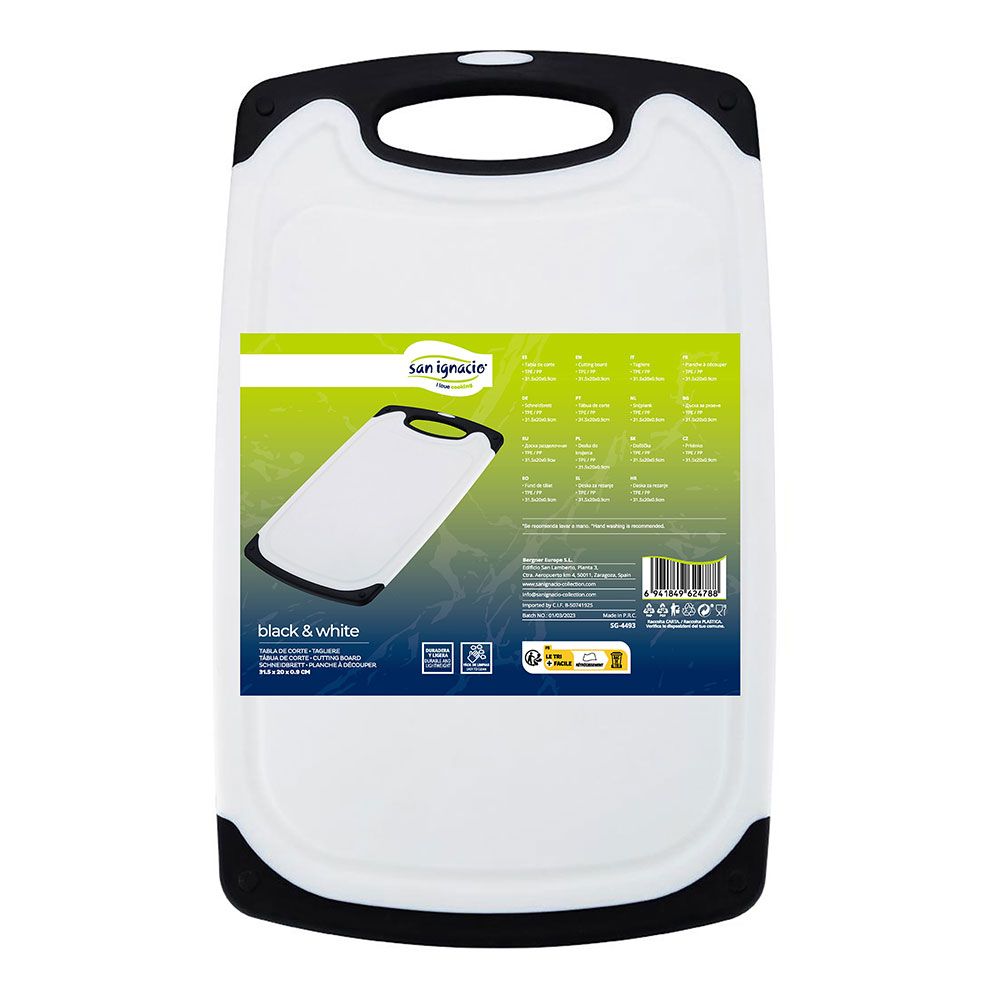 TABLA DE CORTE TPE BLANCO Y NEGRO 31,5 x 20 x 0,9 cm gallery 3