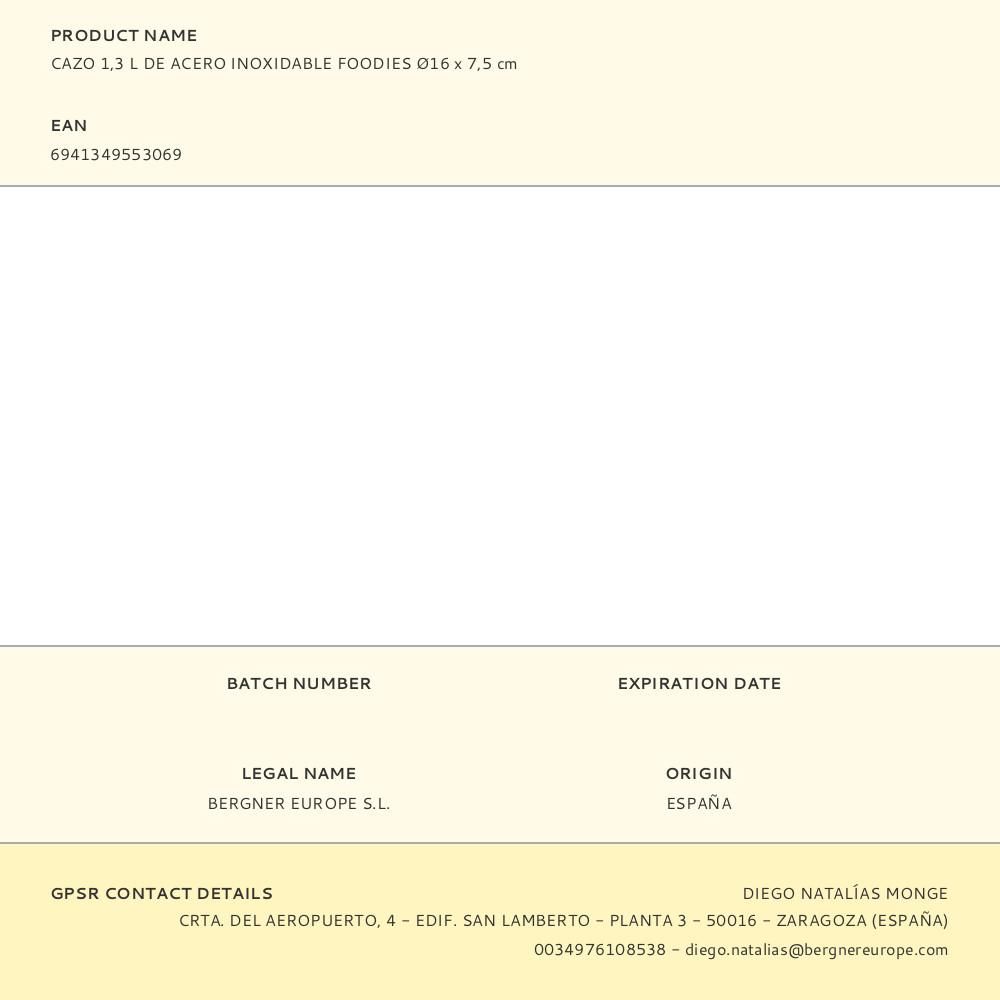 CAZO FOODIES ACERO INOXIDABLE Ø16 x 7,5 cm gallery 1