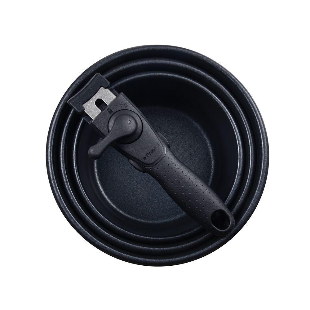 CAZOS CLICK & COOK ACERO INOXIDABLE Ø16 x 8 cm / Ø18 x 9 cm / Ø20 x 10 cm + MANGO MULTIUSOS gallery 1