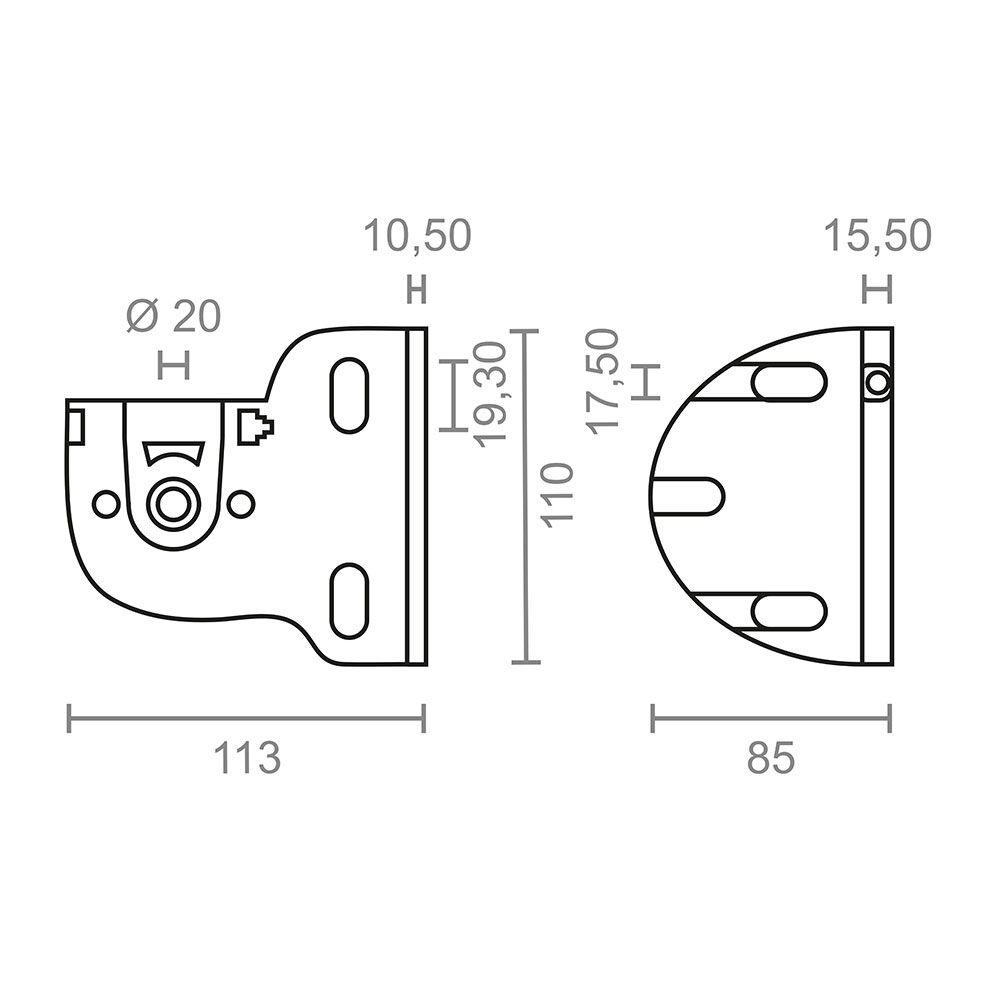 JUEGO DE SOPORTE EJE TOLDO TLD03 92545 MICEL gallery 1