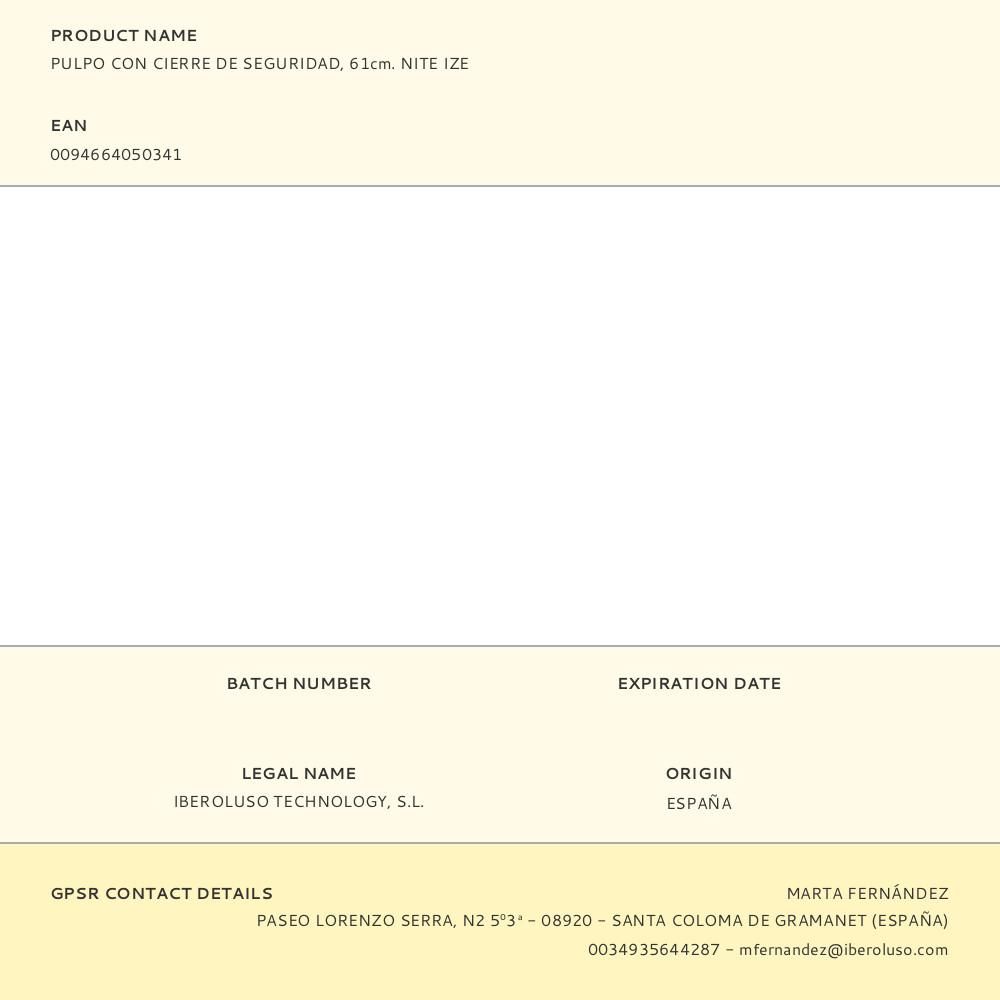 PULPO CON CIERRE DE SEGURIDAD, 61cm. NITE IZE gallery 2