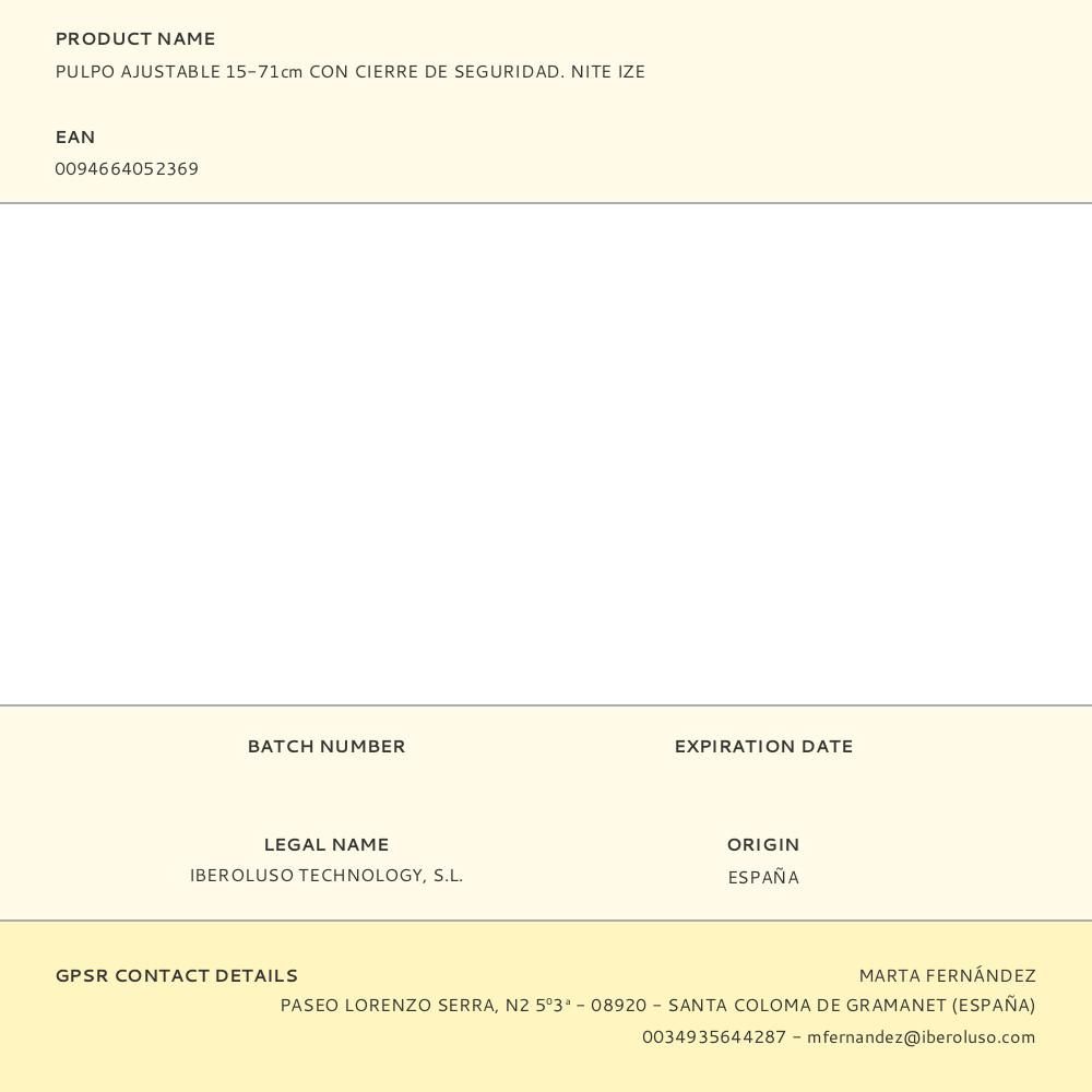 PULPO AJUSTABLE 15-71cm CON CIERRE DE SEGURIDAD. NITE IZE gallery 5