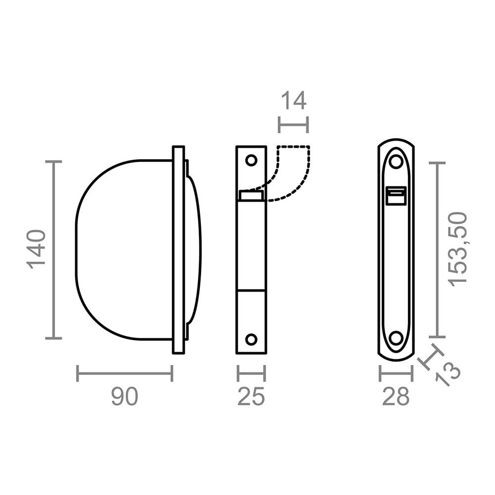 RECOGEDOR EMPOTRABLE PR01 14 mm BLANCO gallery 1