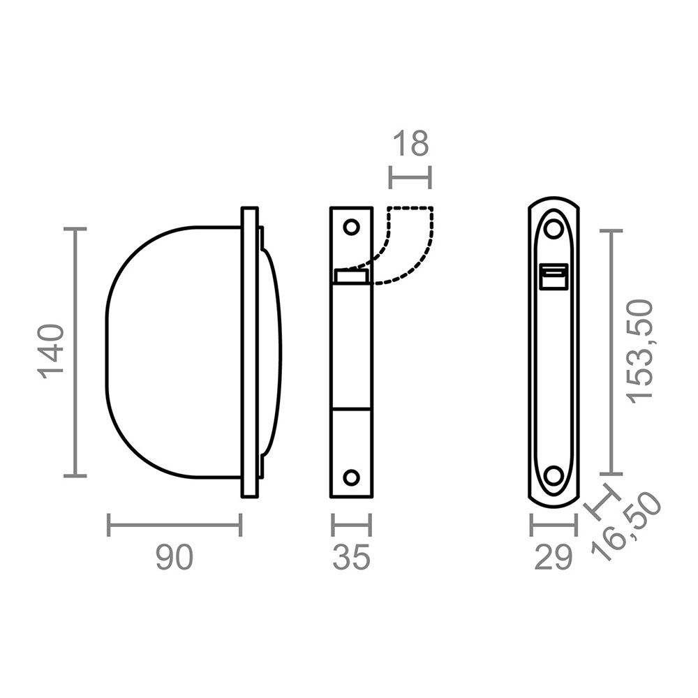 RECOGEDOR EMPOTRABLE PR01 18 mm BLANCO gallery 1